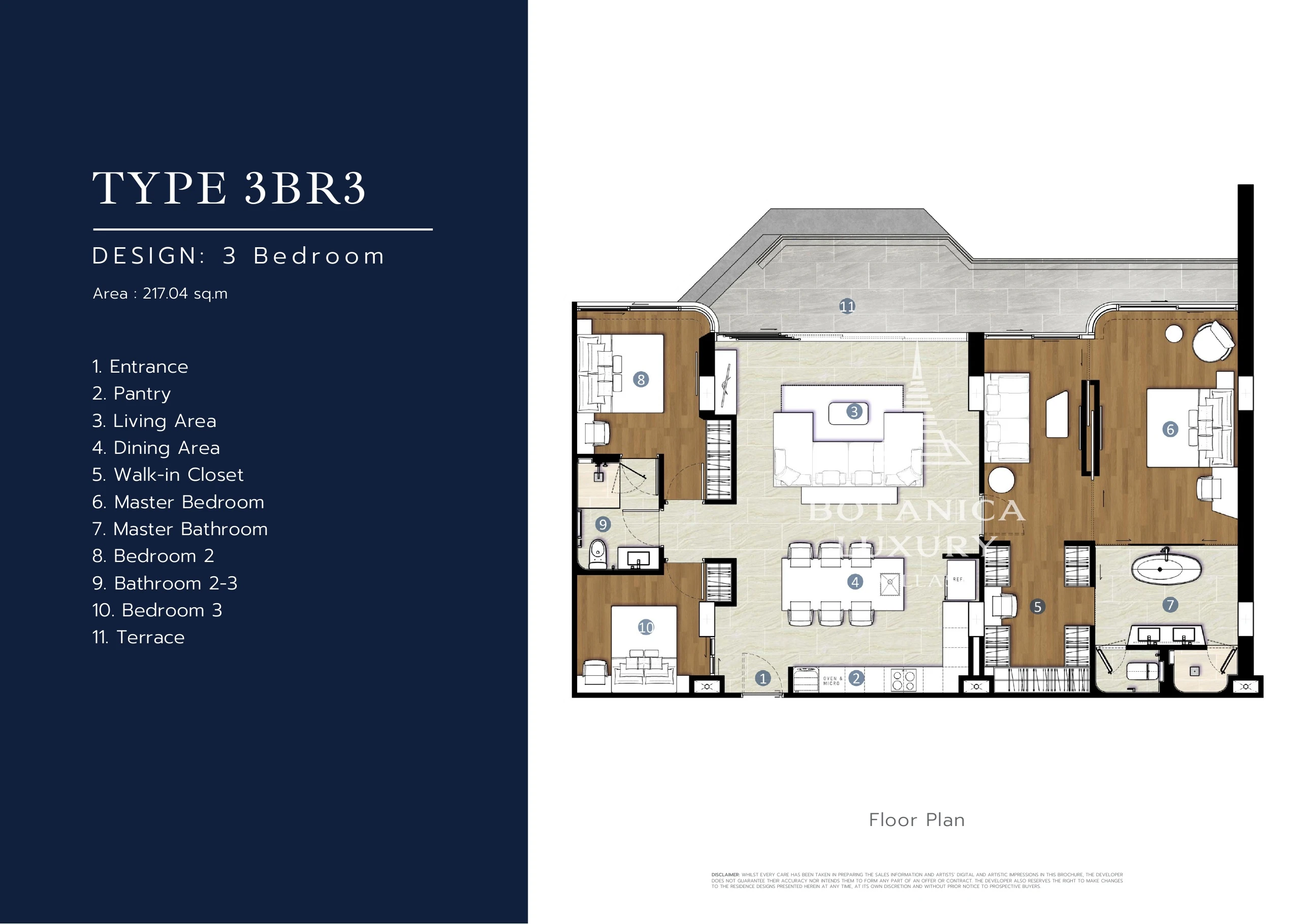 HYTHE 3BR3 floor plan — January 2025 brochure reference