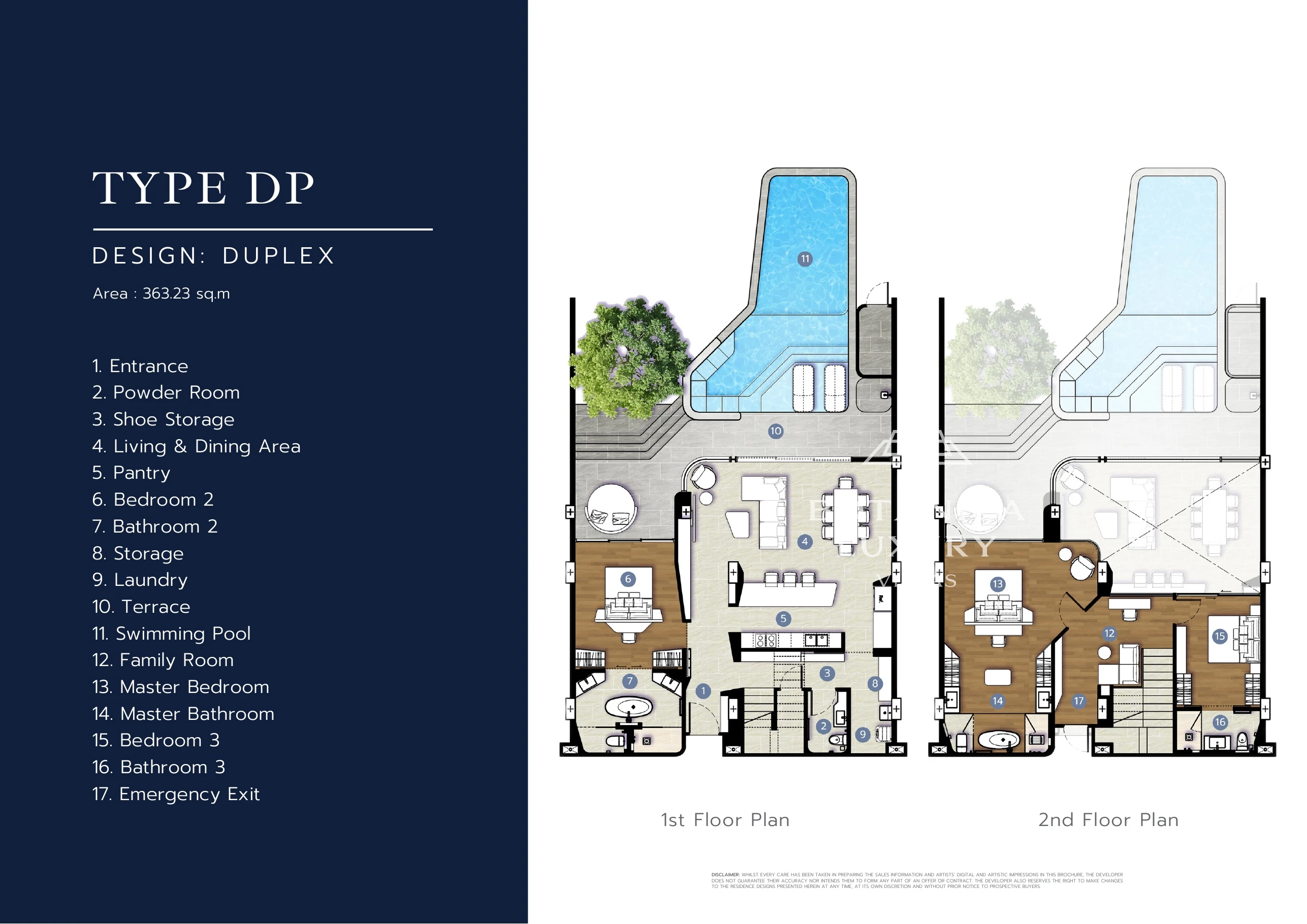 HYTHE duplex floor plan — January 2025 brochure reference