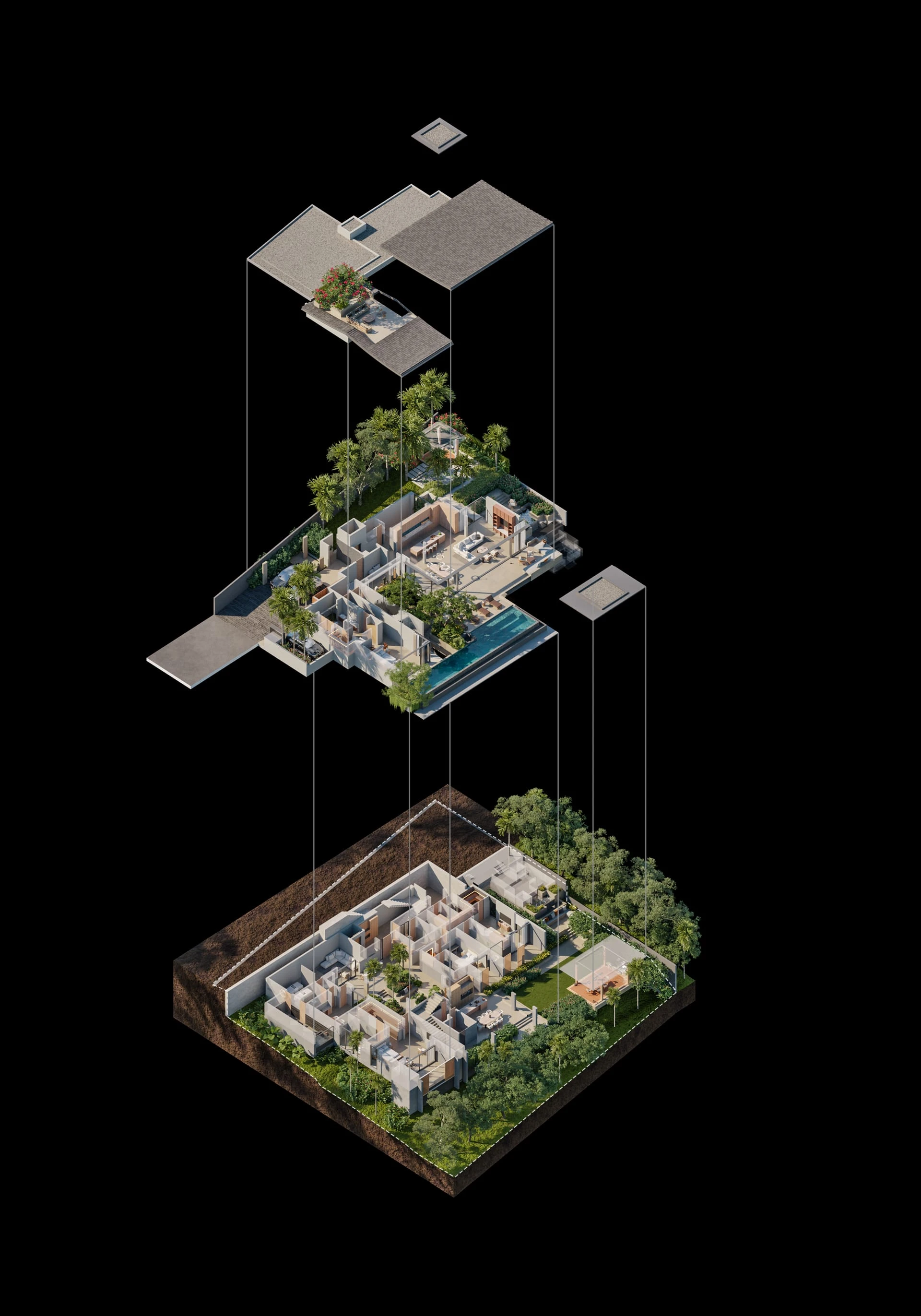 V90 R3 Villa 6C Axonometric