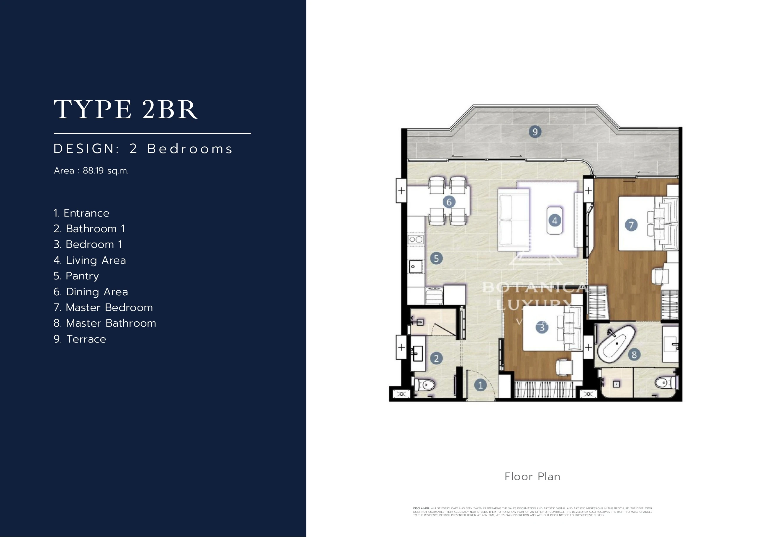 HYTHE 2BR floor plan — January 2025 brochure reference