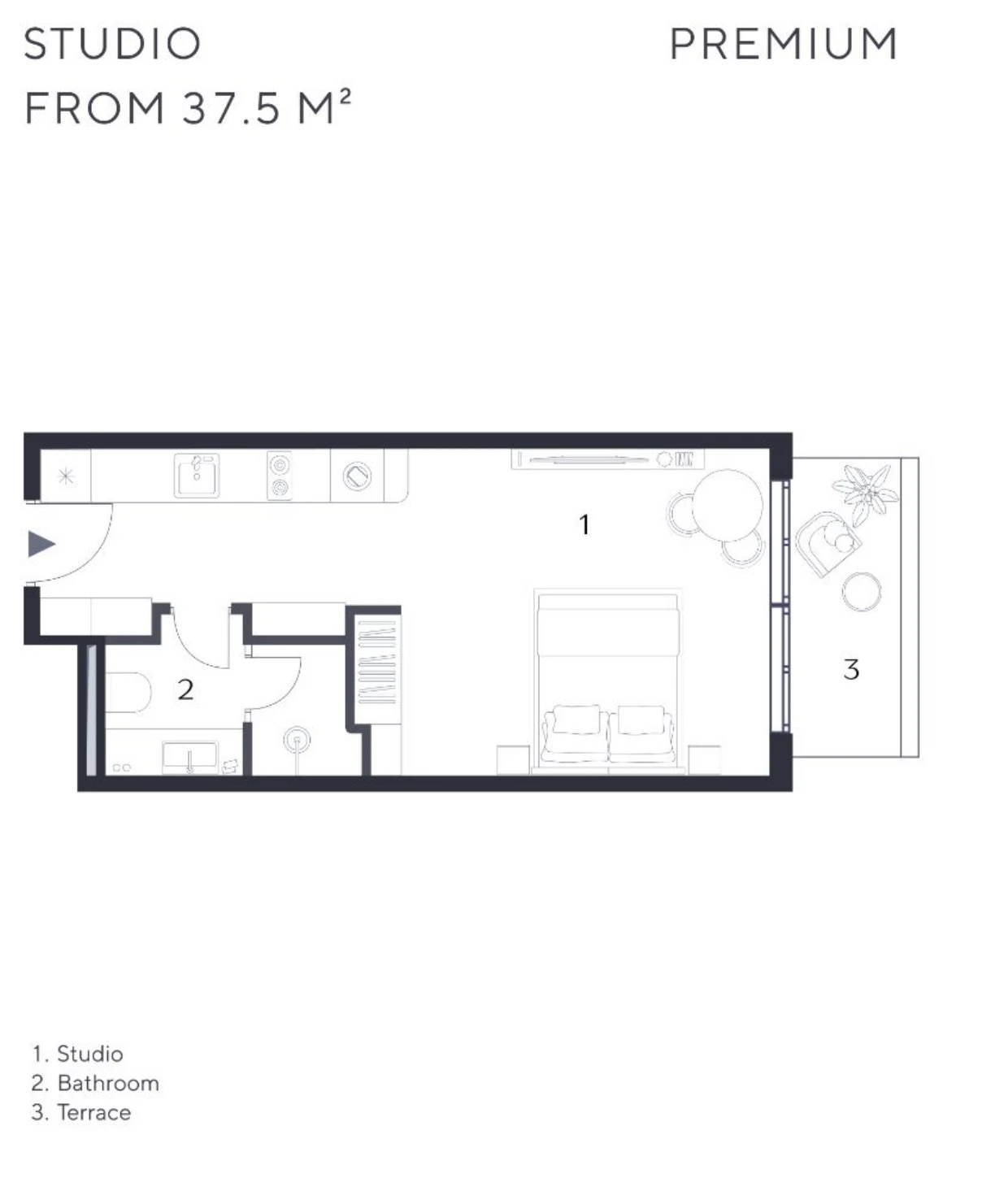 Layan Verde Premium Studio floor plan · official presentation page 79