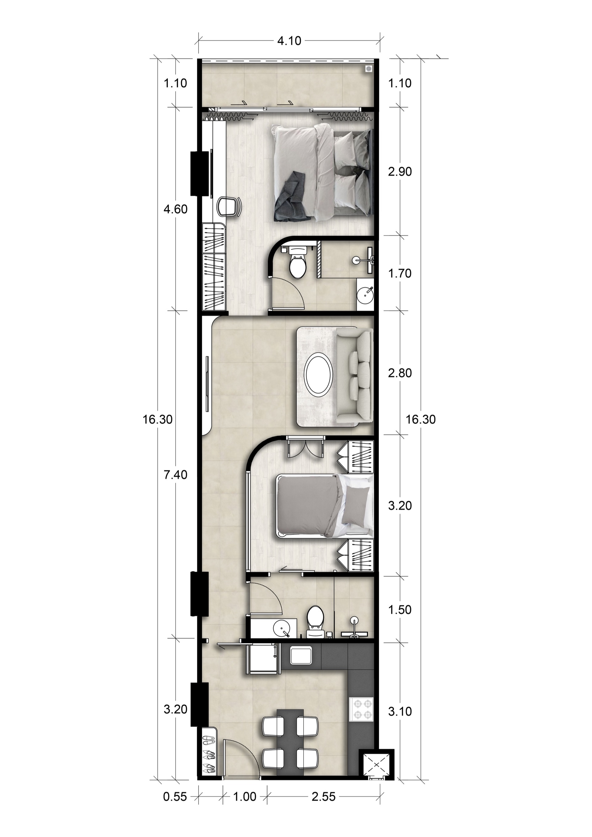 B2  60.09 SQM