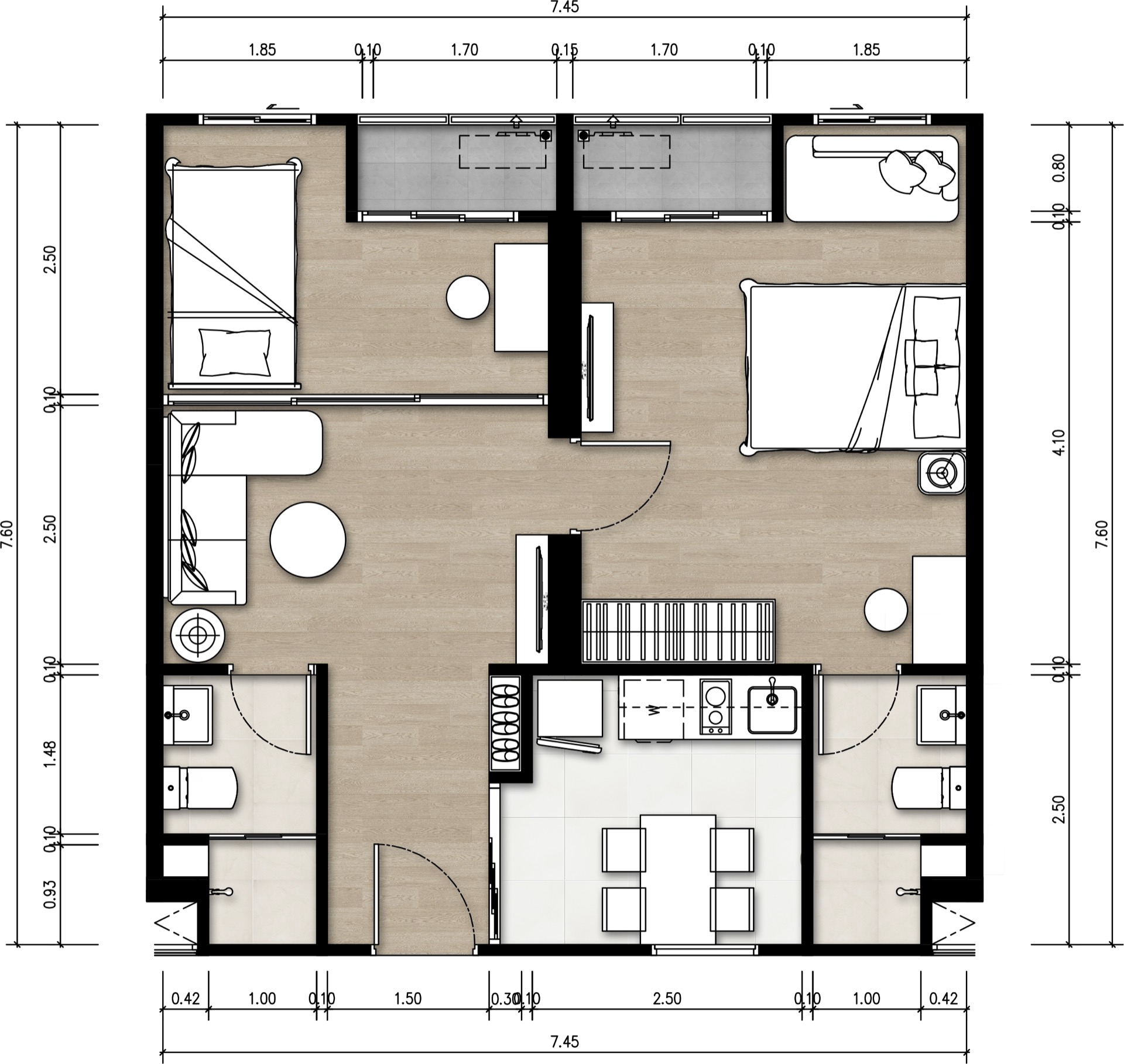 1 BR