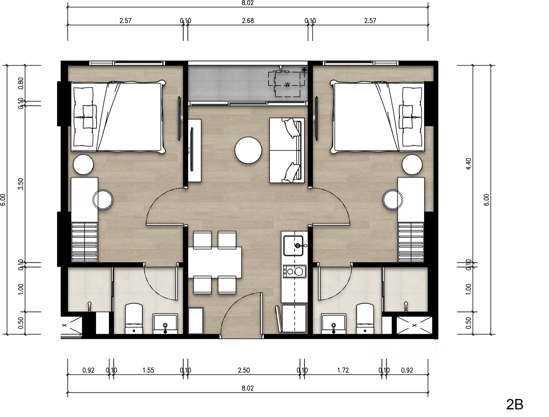 2 BR