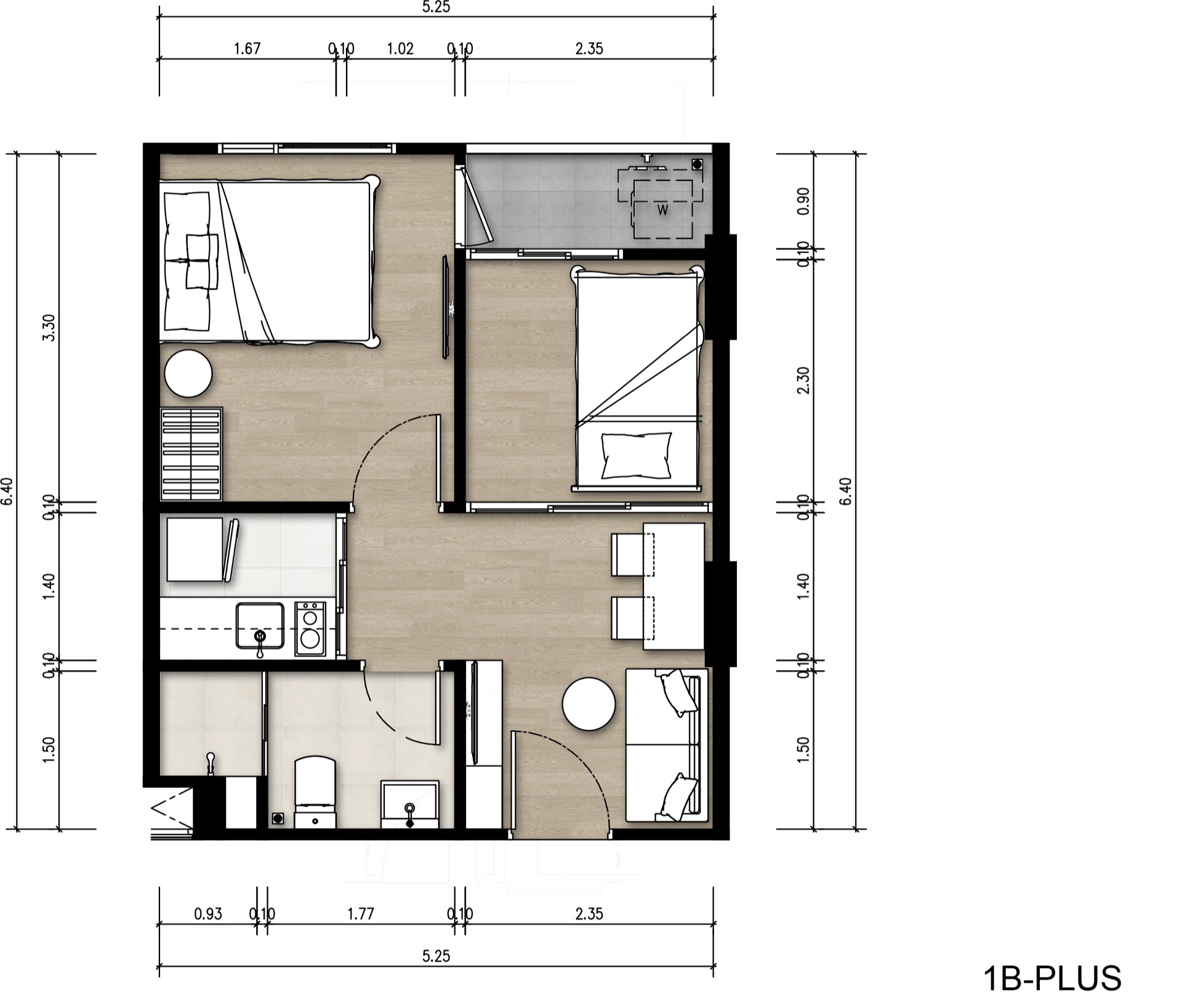 1 BR