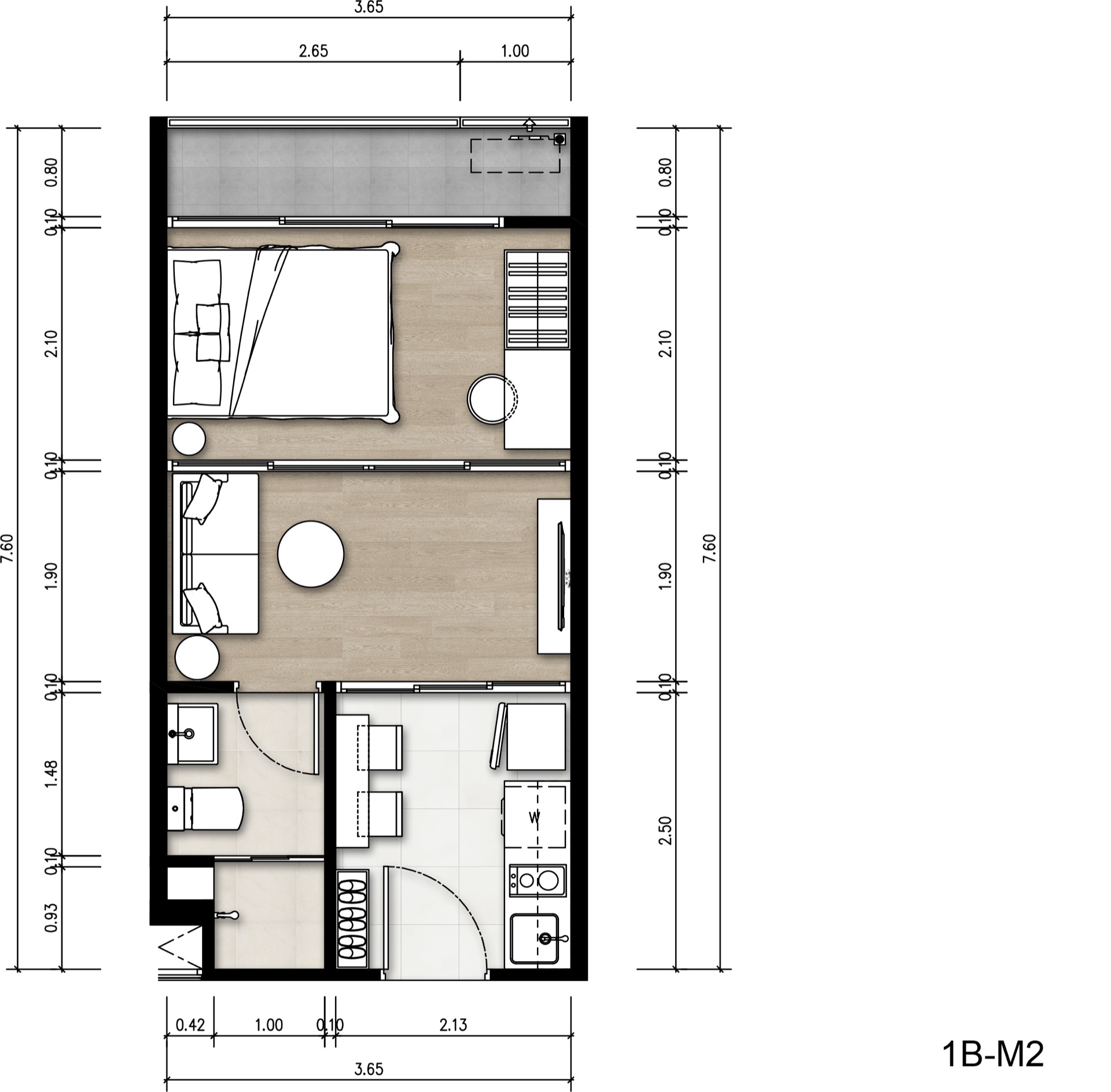 1 BR