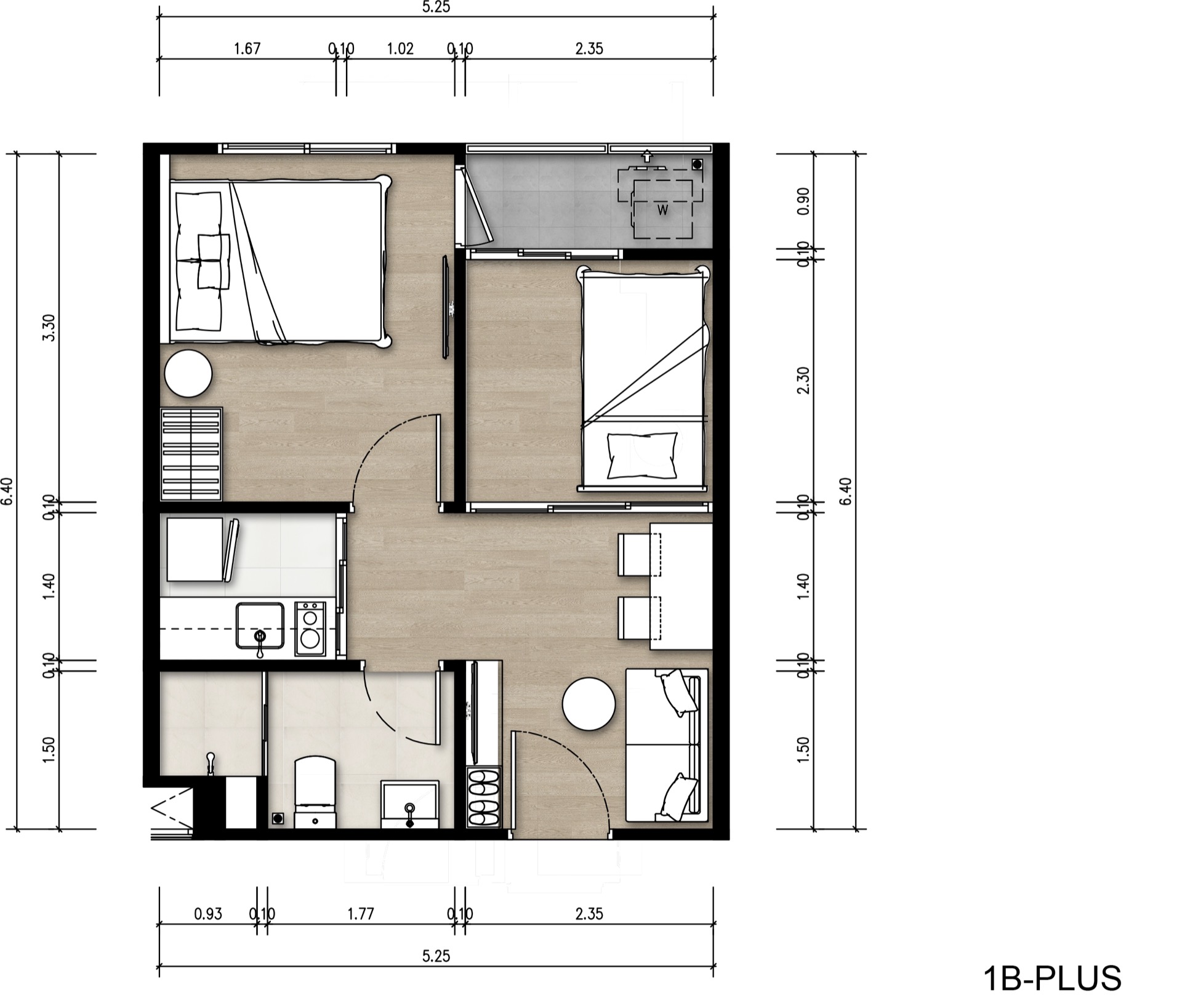 1 BR
