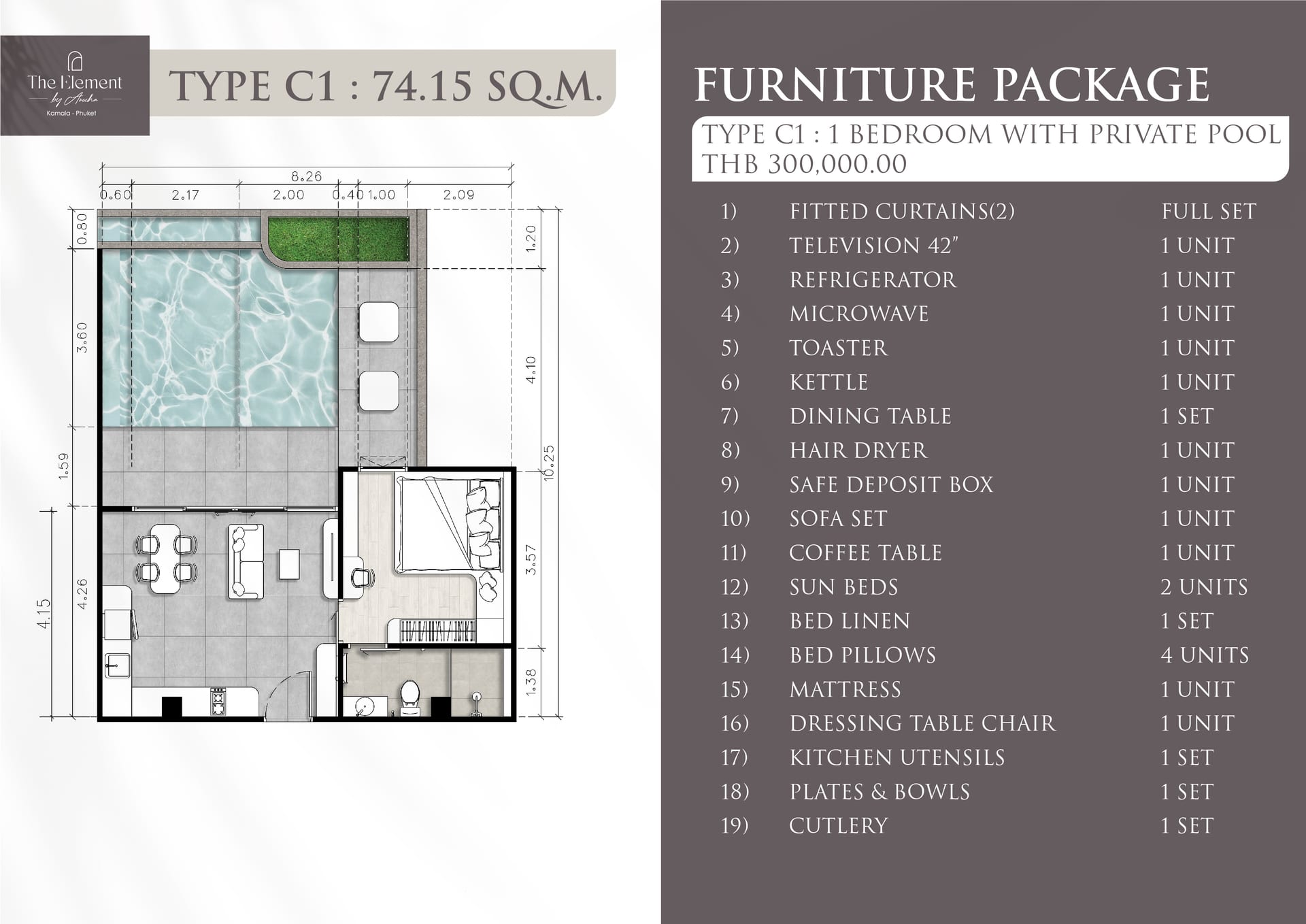 FURNITURE PACKAGE   TYPE C1