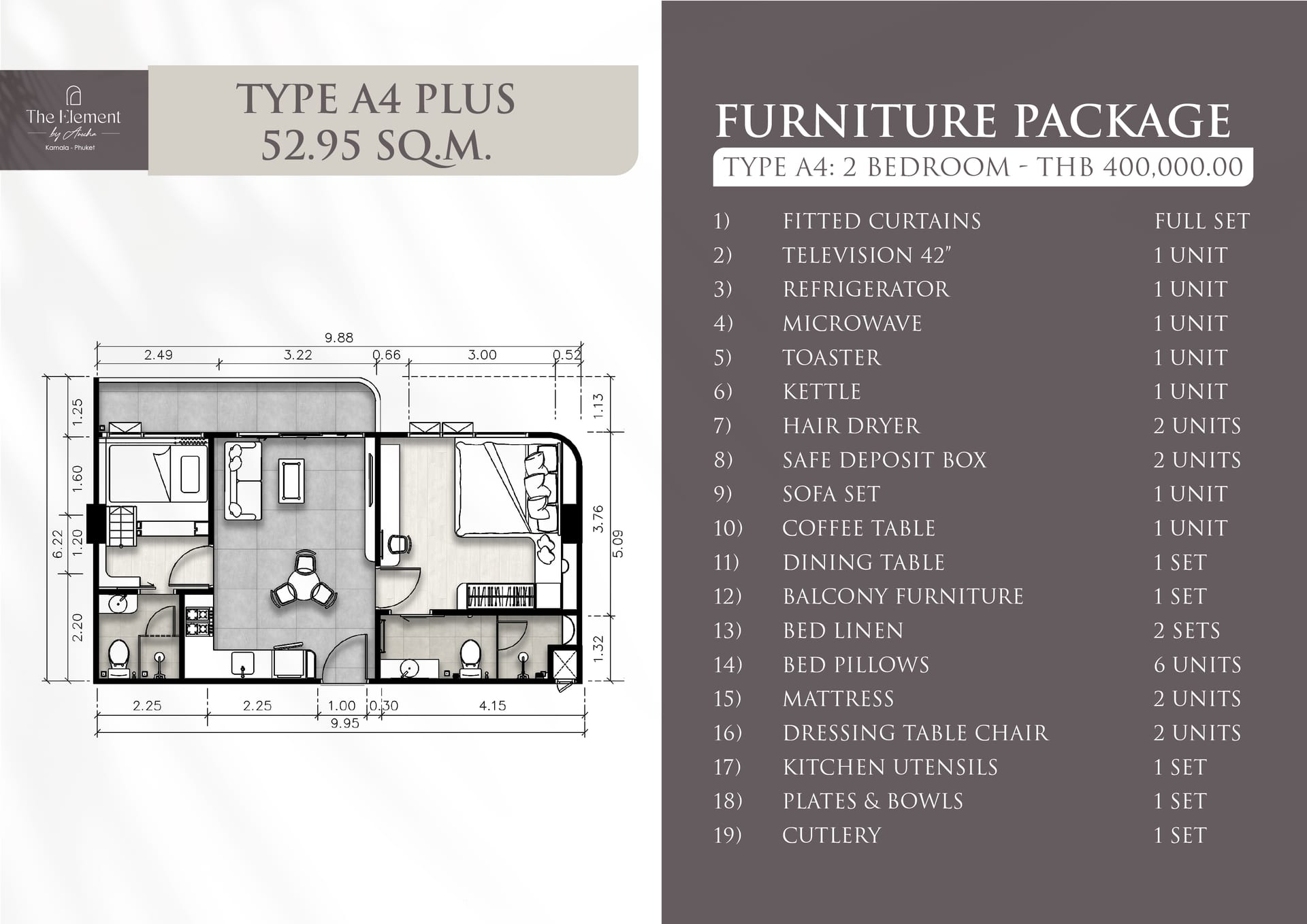 FURNITURE PACKAGE   TYPE A4 PLUS