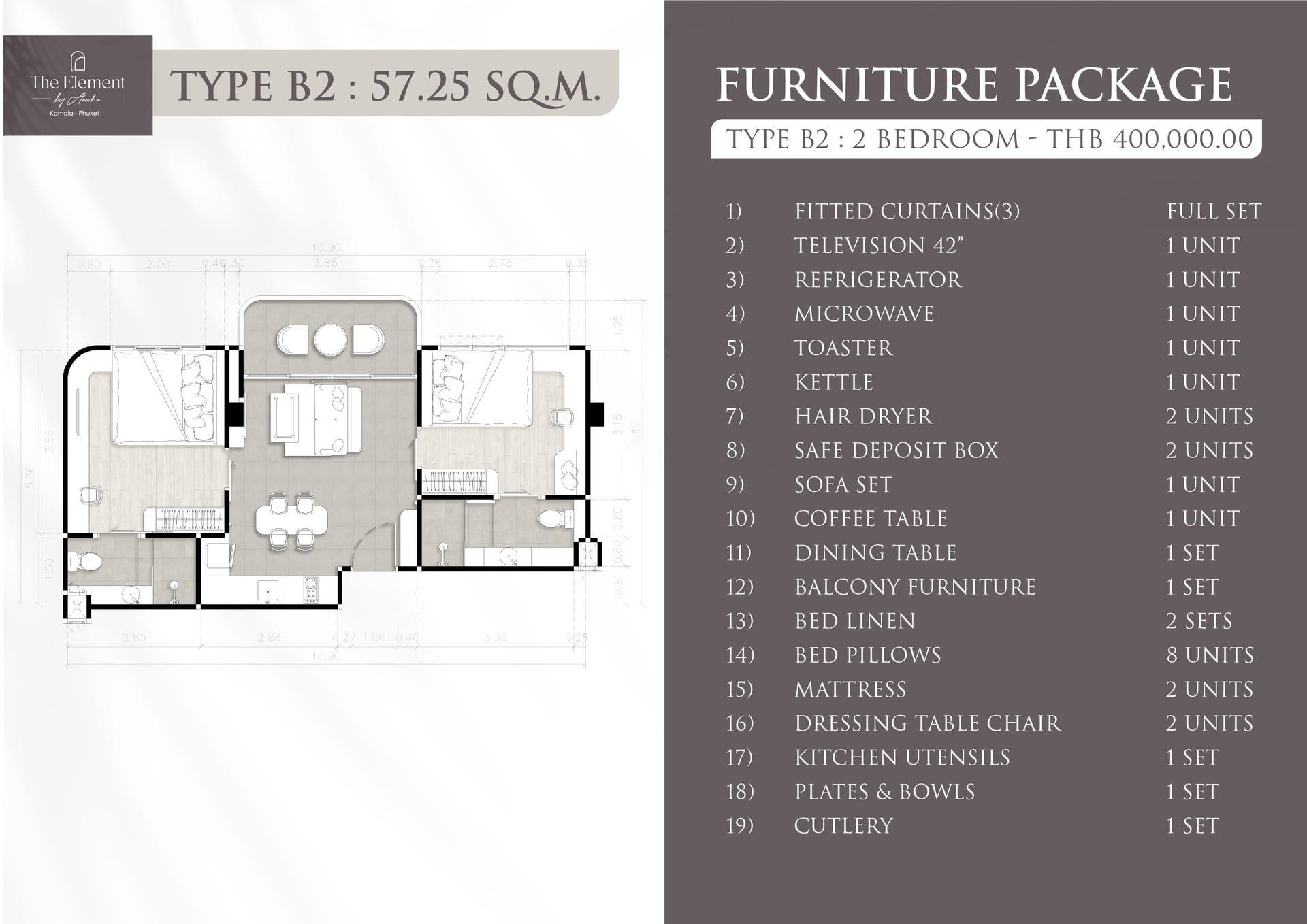 FURNITURE PACKAGE   TYPE B2