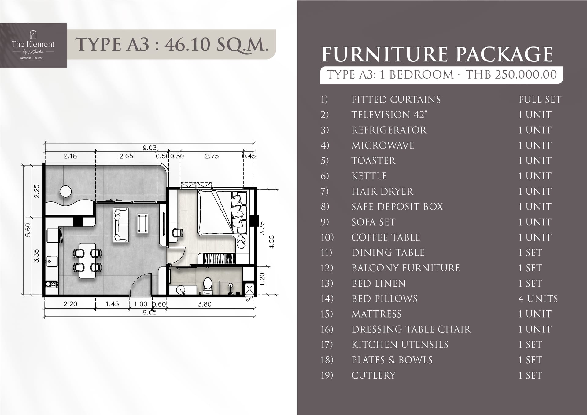 FURNITURE PACKAGE   TYPE A3