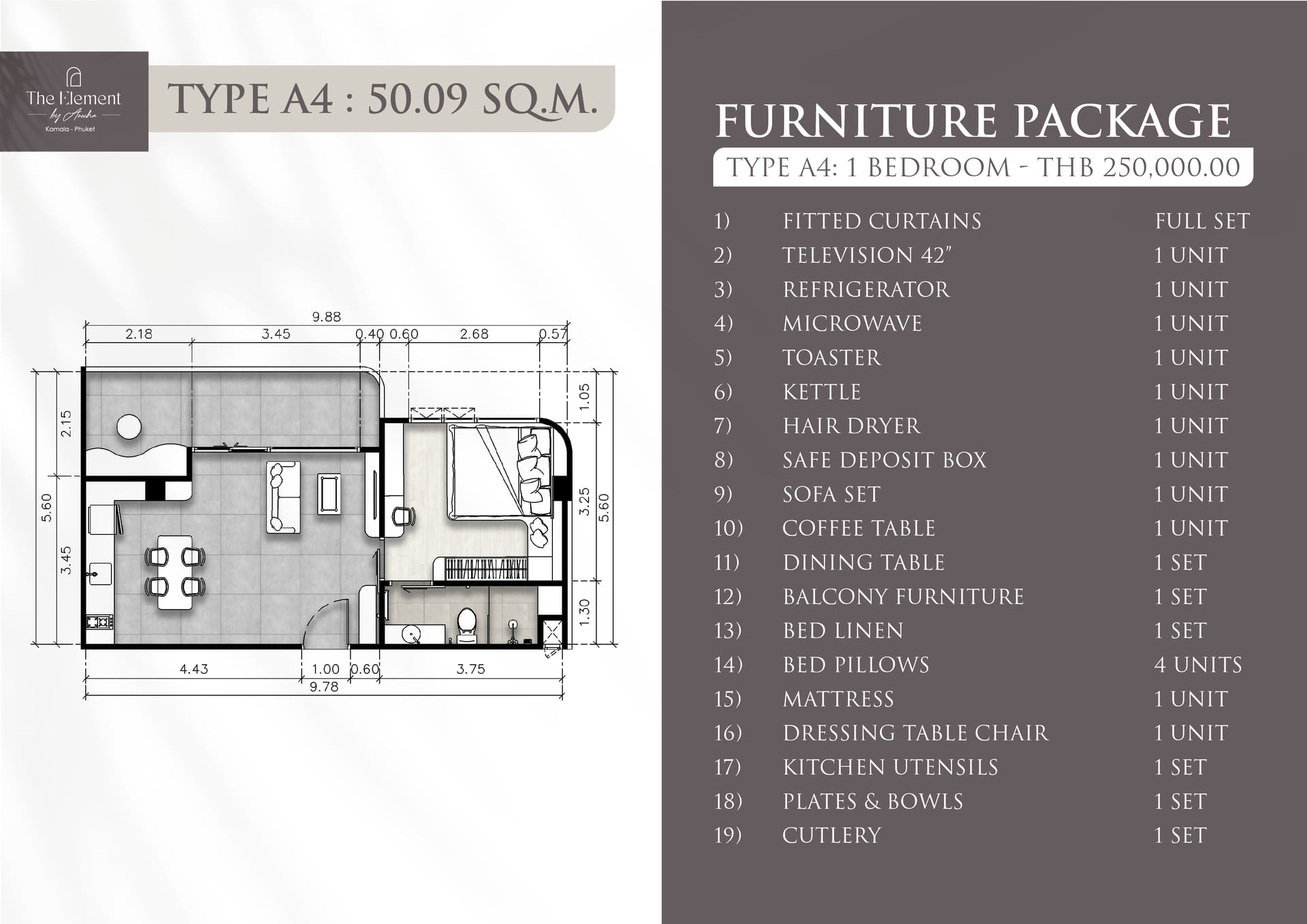 FURNITURE PACKAGE   TYPE A4